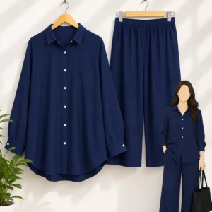 2 Piece Co-Ord Set – Navy Blue