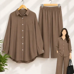 2 Piece Co-Ord Set – Brown