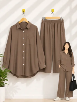 2 Piece Co-Ord Set – Brown