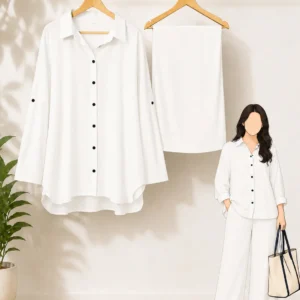 2 Piece Co-Ord Set – White