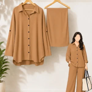 2 Piece Co-Ord Set – Camel Color
