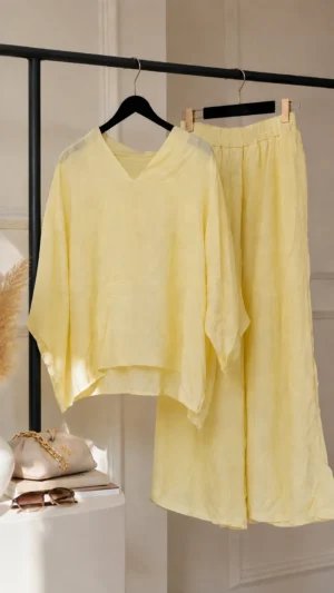 2 Piece Banat Daily Wear Suit – Soft Yellow