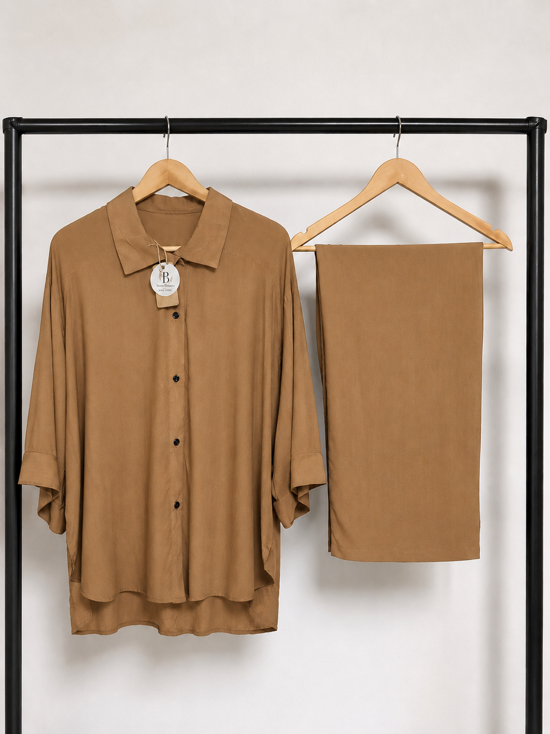 2 Piece Co-Ord Set - Camel Brown - Image 3