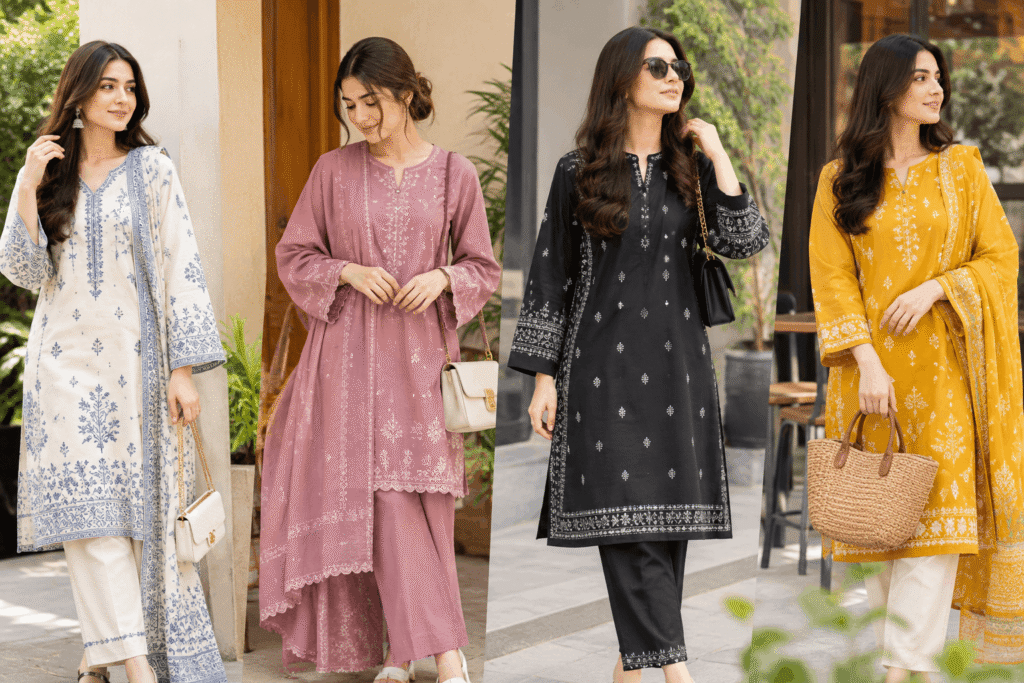 two piece Pakistani casual outfit